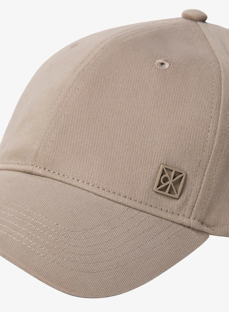 CALVIN KLEIN Desert Taupe Emblem Baseball Cap for Women | Best Price UAE
